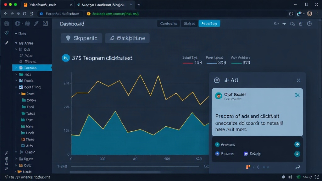 Jev Wrapped dashboard showing the percentage of ads and clickbait in a Telegram channel
