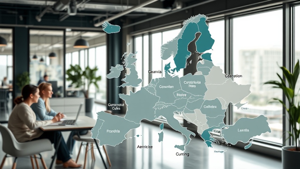 Map of Europe highlighting key biotech startup innovation hubs and funding concentrations.