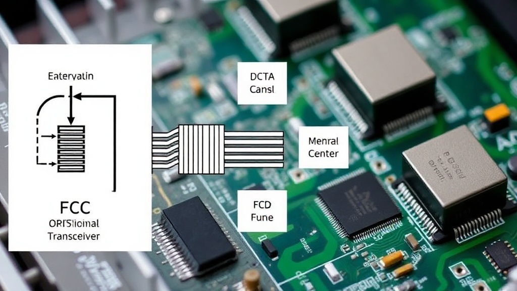 Diagram illustrating the function of an optical transceiver in data center interconnects