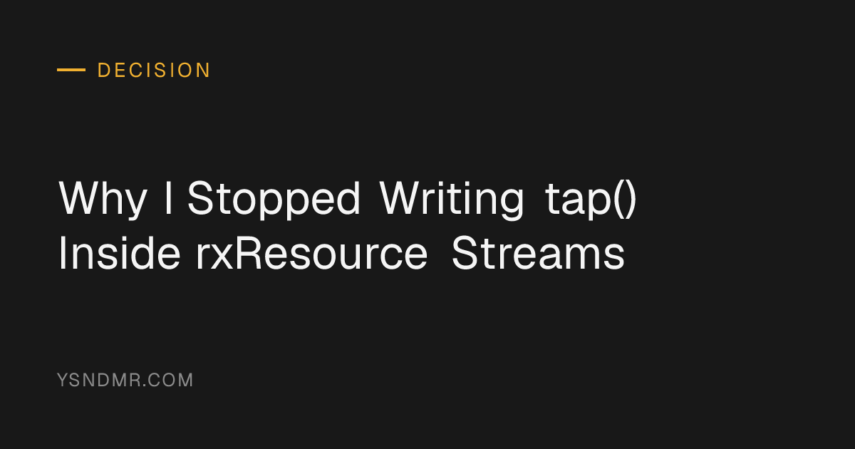 Angular Devs: Avoid tap() in rxResource Streams for Cleaner Code