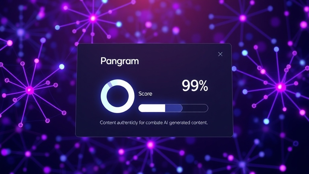 Pangram 4 detection interface showing a content authenticity score