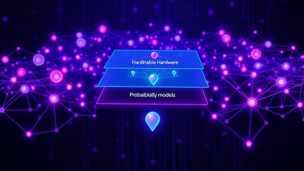 Diagram illustrating the layered architecture of an AI agent system, from hardware to probabilistic models.