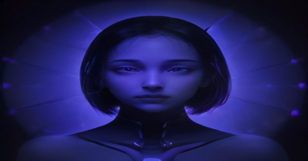 A person staring thoughtfully at a complex network of AI-generated data visualizations