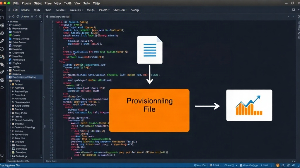 Diagram showing Grafana provisioning file flow into a running Grafana instance