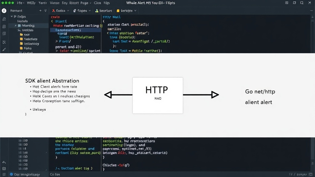Diagram illustrating the SDK's HTTP client abstraction over Go's net/http package.