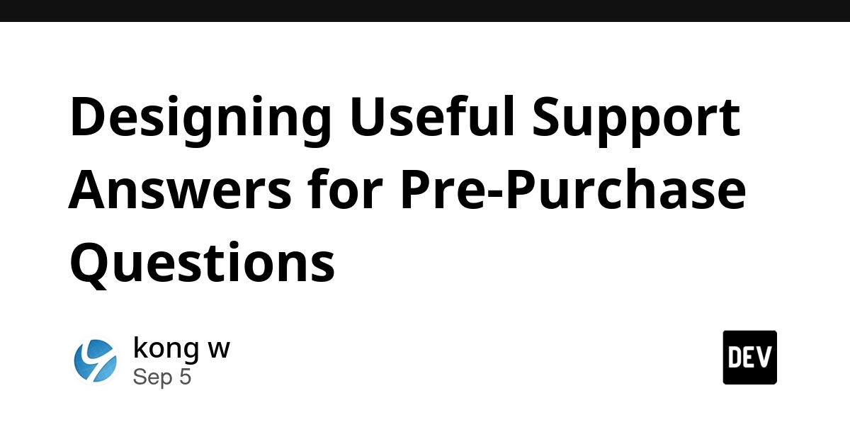 Design Support Answers for Pre-Purchase Questions Like Knowledge Operations