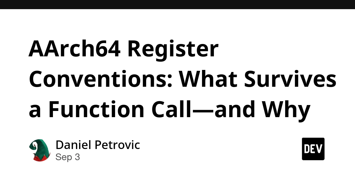 AArch64 Calling Convention: Registers That Survive Function Calls