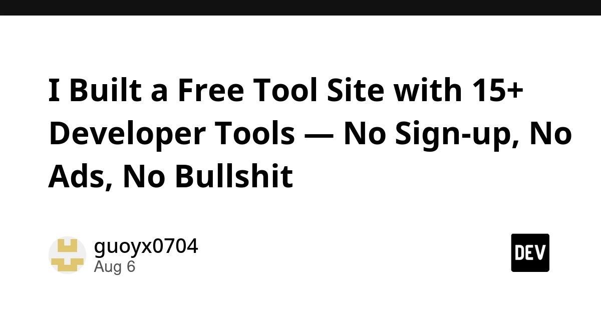 DevToolBox and PDFKing Offer Ad-Free, Sign-Up-Free Online Developer Tools