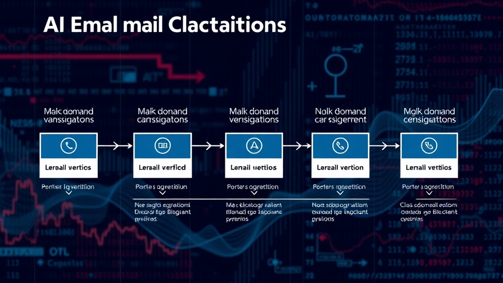 Visual representation of AI email classification workflow with manual verification checkpoints.