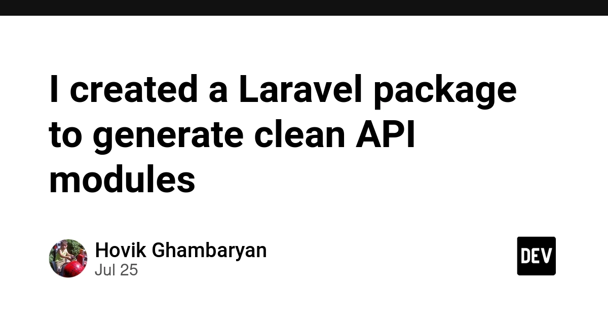 New Laravel Package Automates API Module Generation