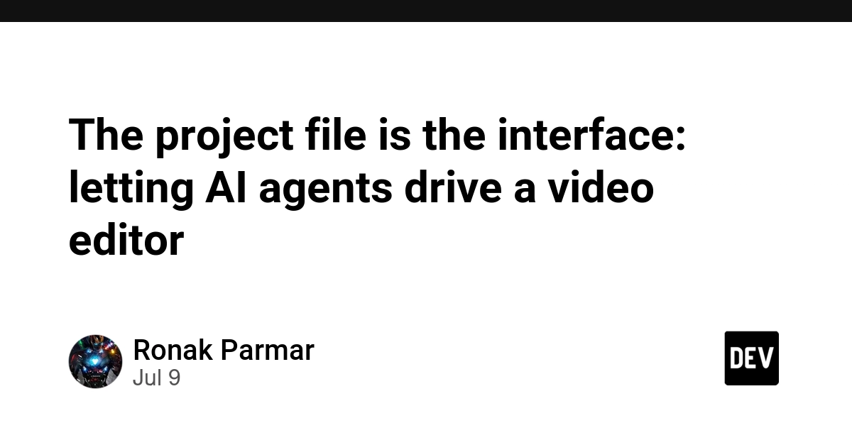 AI Agents Drive Video Editing via Project File Interface