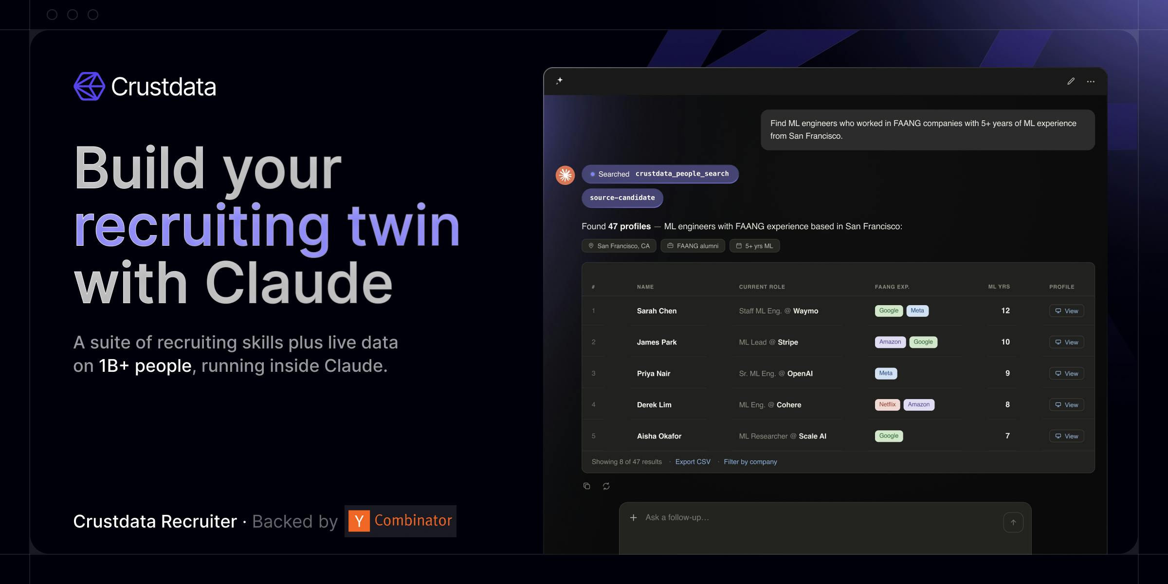 Crustdata Recruiter Aims to Supercharge Hiring with Claude AI