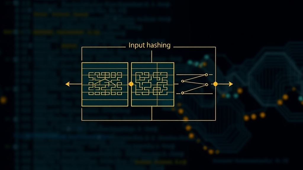 Diagram illustrating the concept of input hashing for LLM cache keys