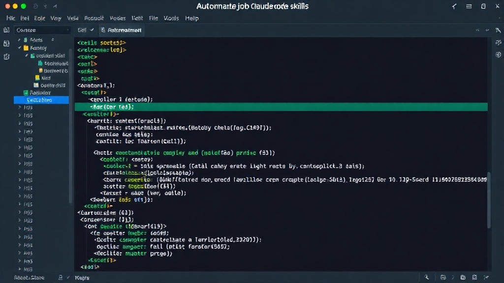Visual representation of a Claude Code skill file structure with YAML frontmatter