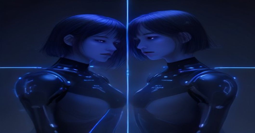 User interface showing min. AI generating a response based on a colleague's digital twin.