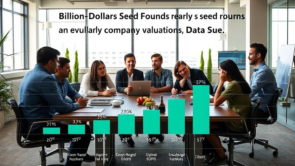 Chart comparing early-stage funding amounts and eventual company valuations