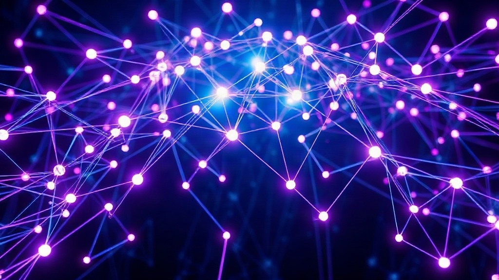 Visual representation of a neural network's complex decision-making process