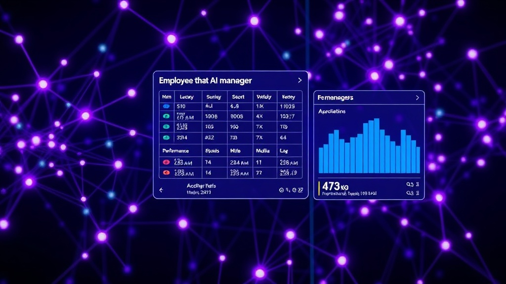 AI manager interface displaying employee scheduling and performance metrics