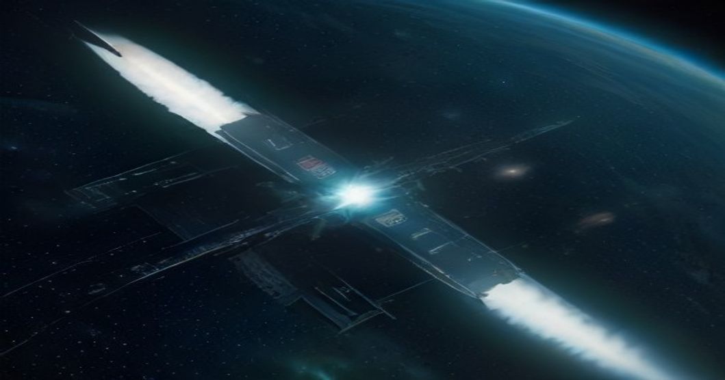 Conceptual illustration of Starmind satellite processing data in orbit