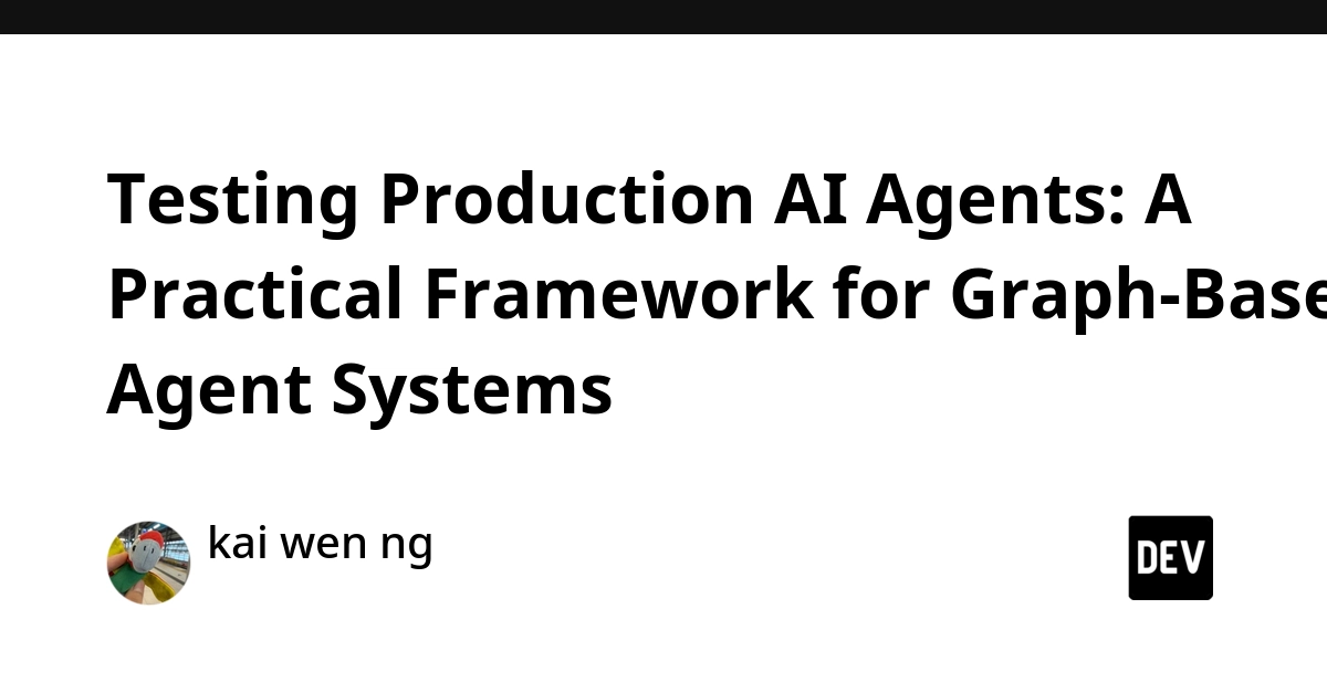 Framework for Testing Production AI Agents in Graph-Based Systems
