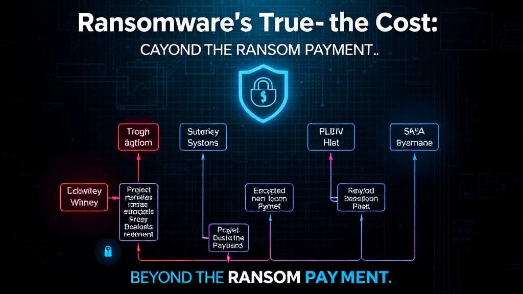 A flowchart illustrating the cascading costs of a ransomware attack beyond the ransom payment.