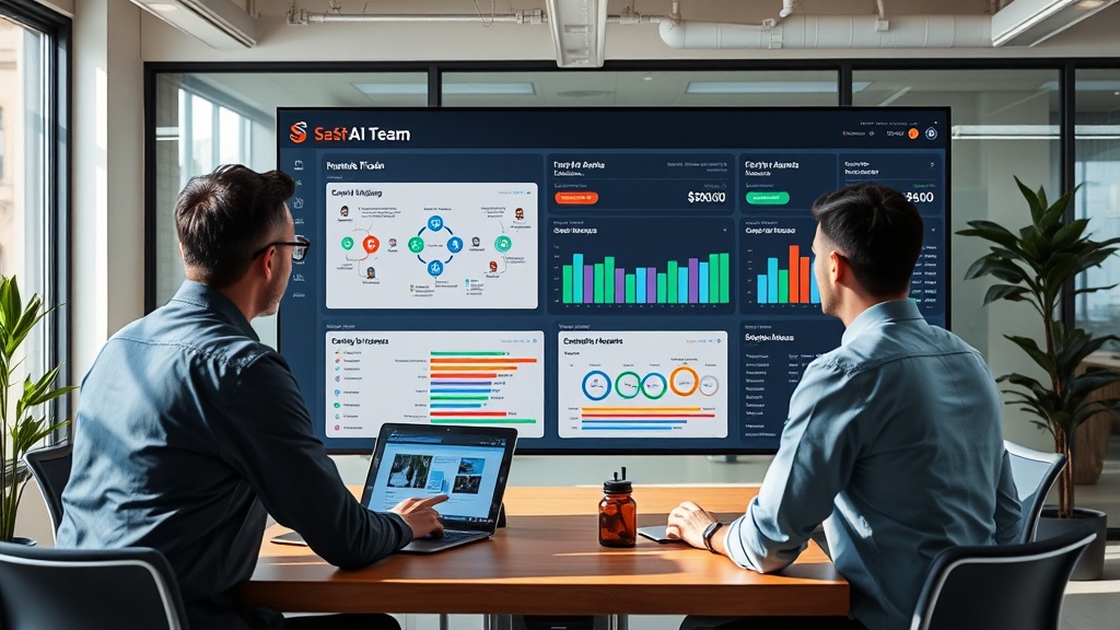 SaaStr AI team's operational dashboard showing human and AI agent task distribution