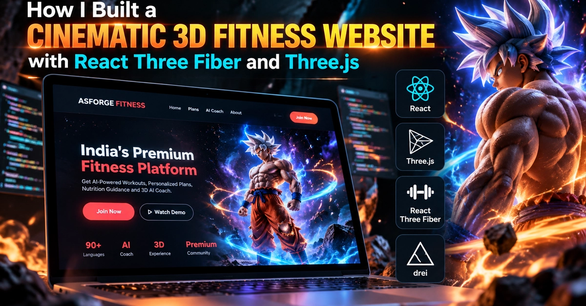 3D Fitness Website Built with React Three Fiber and Three.js