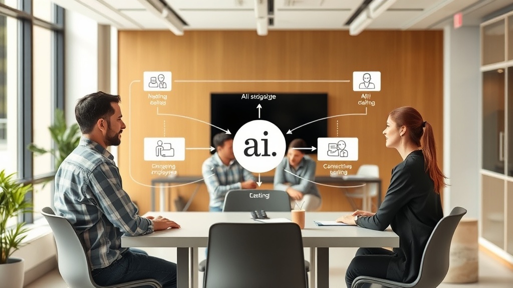 A diagram illustrating the flow of information from human employees to AI systems.
