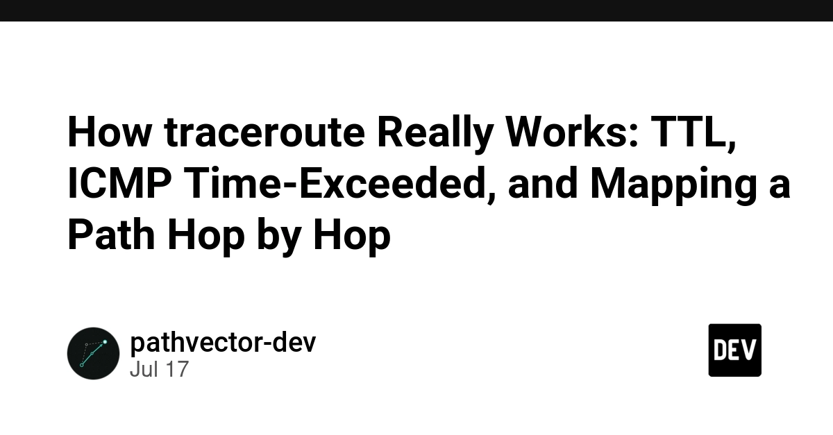 Traceroute Explained: TTL, ICMP Time-Exceeded, and Network Path Mapping