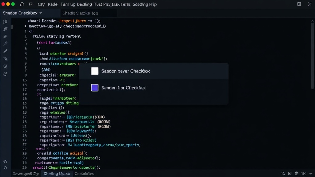 Example of a customized Shadcn Checkbox with different accent color and spacing
