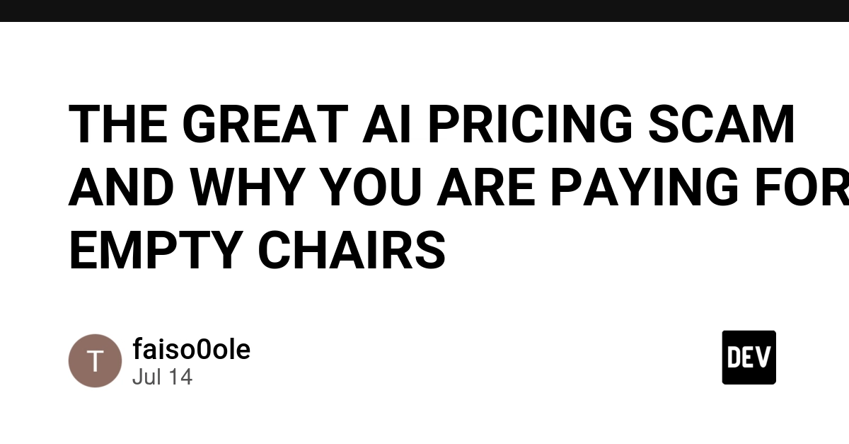 AI Software Pricing: The 'Empty Chair' Scam