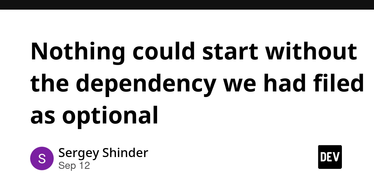 Optional Dependency Failure Takes Down Services
