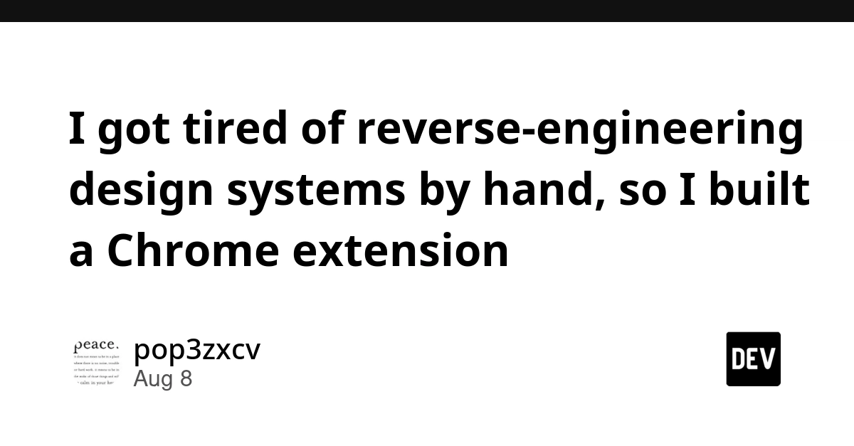 Chrome Extension Extracts Design Systems Automatically