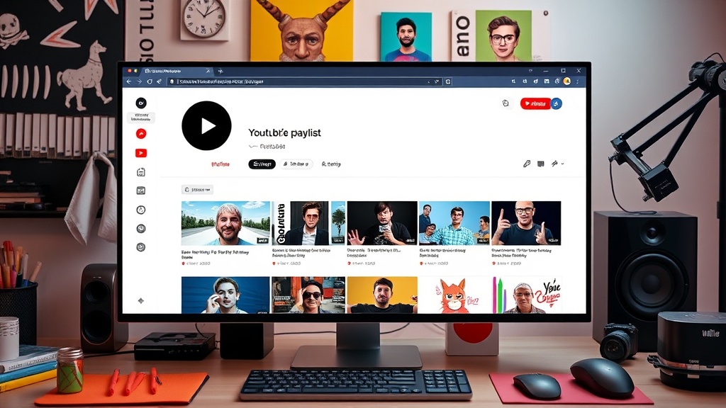 YouTube interface showcasing a creator's playlist reformatted as a 'show' with episode navigation.