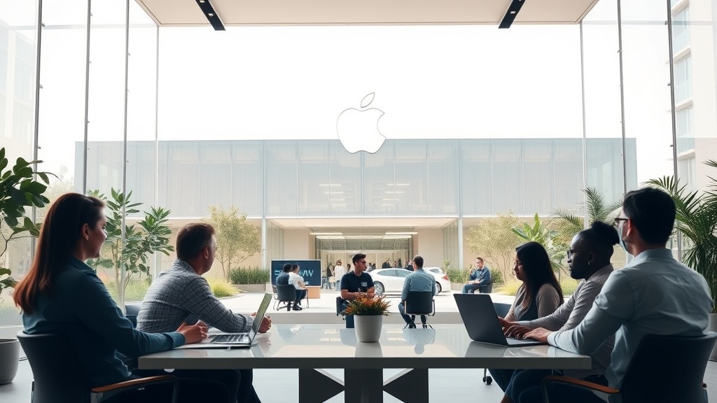 Apple Park headquarters, a symbol of the company's proprietary technology and innovation.