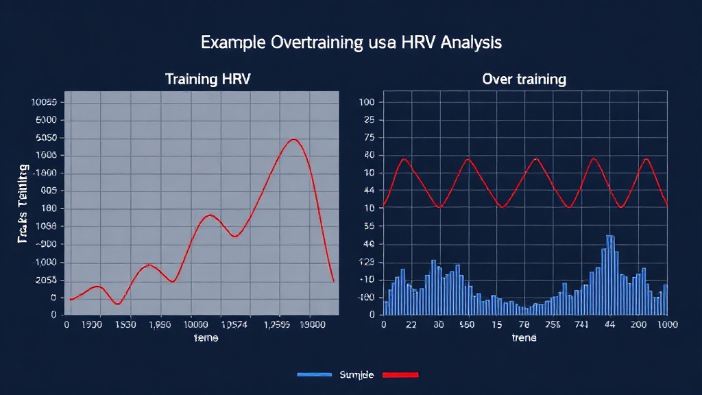Example chart showing typical HRV trends during training cycles and overtraining