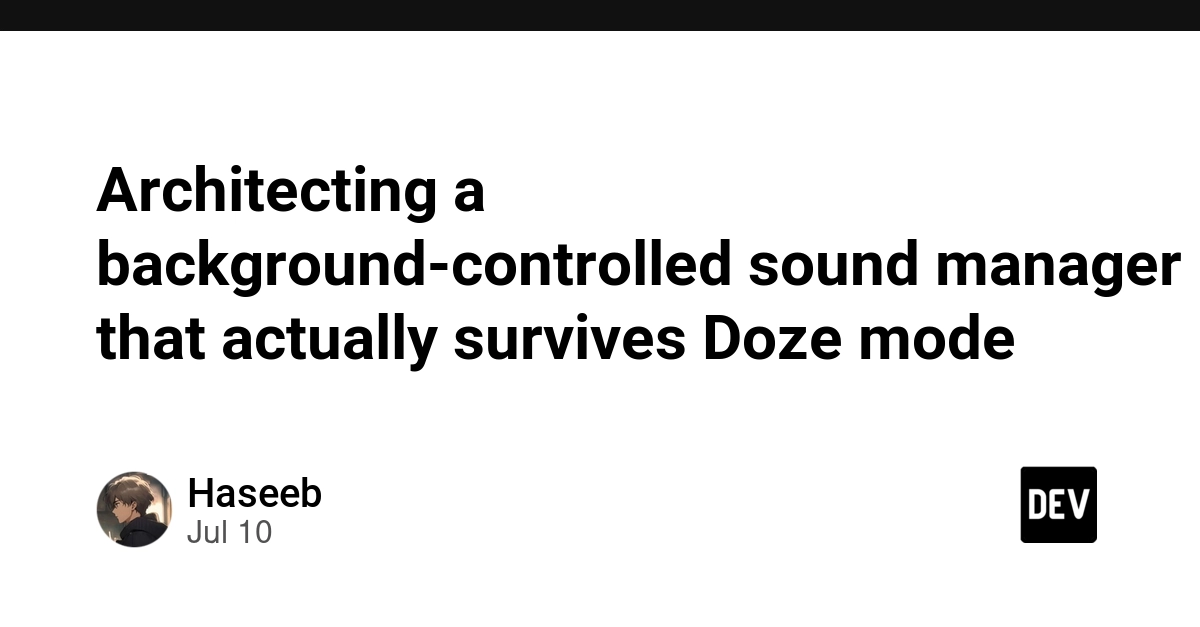 Android Doze Mode Sound Manager Survives Notifications