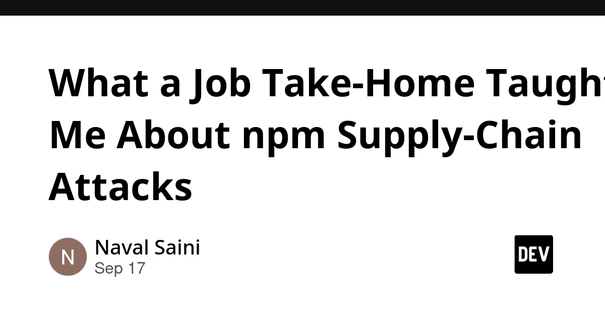 Job Take-Home Reveals Sophisticated npm Supply-Chain Attack Tactic