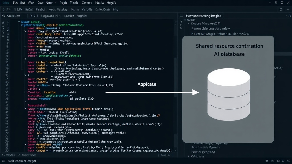 Diagram illustrating shared resource contention between application and AI database traffic