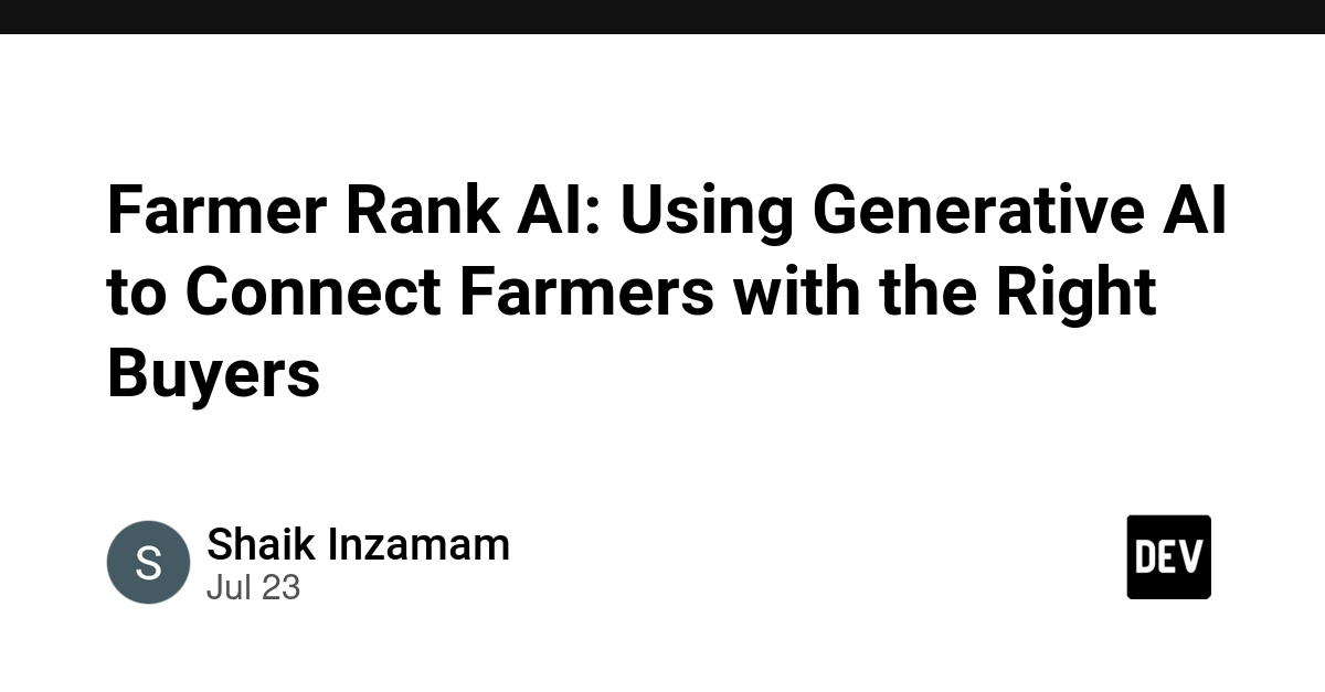 Farmer Rank AI uses Generative AI to boost India's agri-trade