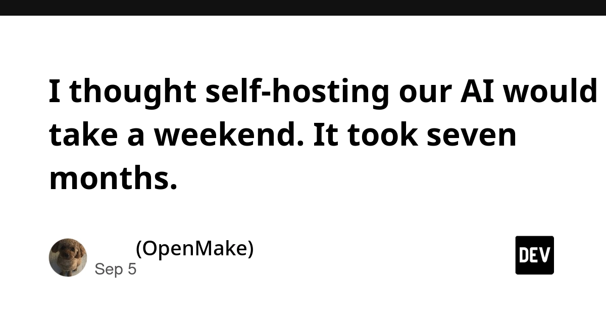 Self-Hosting AI Stack: 7 Months, 4 Bugs, 2,100 Commits