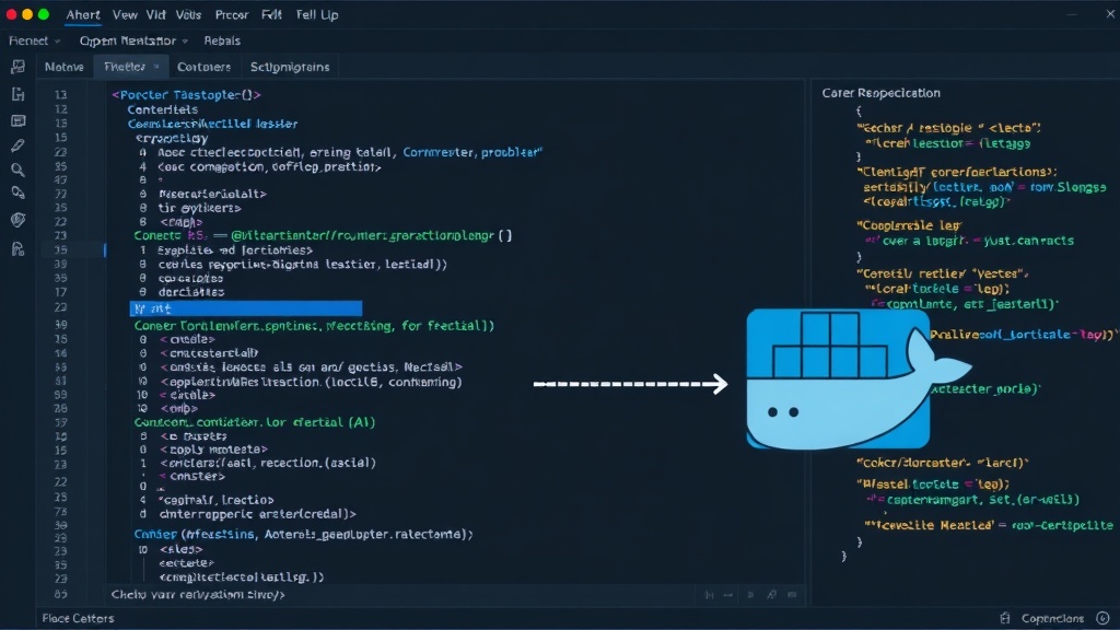 Diagram illustrating LLM agent interacting with a Docker container for code execution