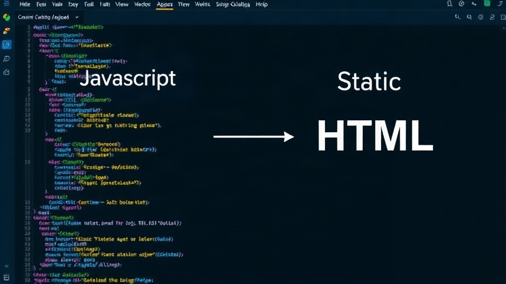 Diagram illustrating content rendered by JavaScript vs. static HTML for crawlers