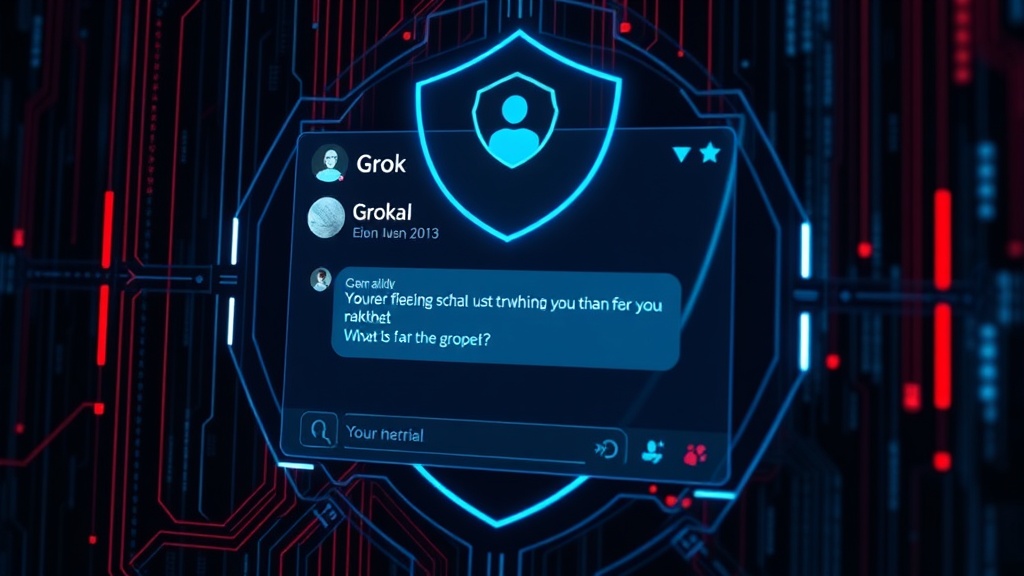 Grok AI chatbot interface displaying a user query and AI response