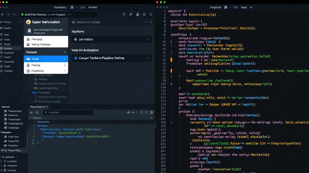 Side-by-side comparison of a Jenkins Freestyle job UI and Declarative Pipeline code.