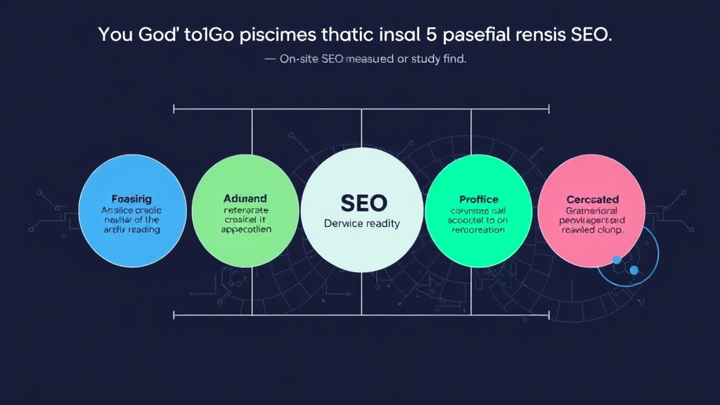 Diagram showing the six categories of on-site SEO measured for AI crawler readiness.