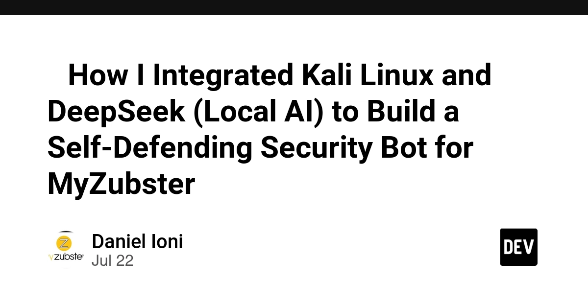 Kali Linux and DeepSeek AI Automate Security for MyZubster Marketplace