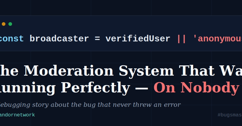 Solo Founder's Silent Bug: Moderation System Worked for No One