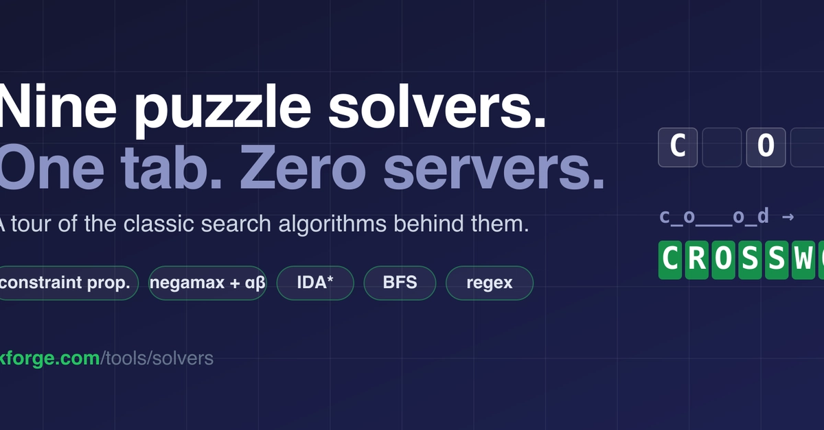 Nine Puzzles Solved in Browser Using Classic Algorithms