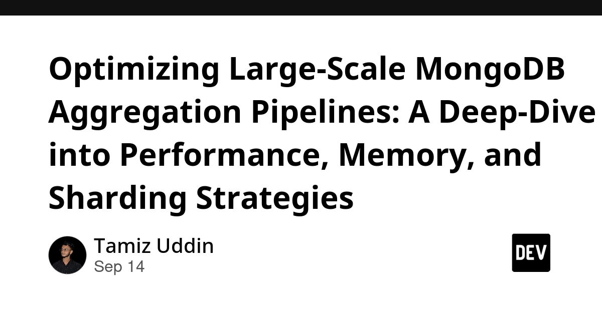 Mastering MongoDB Aggregation: Performance, Memory, and Sharding Deep Dive